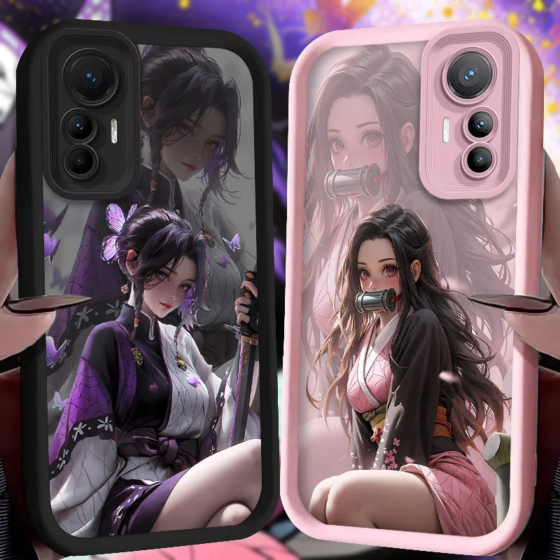 Demon Slayer Case for Xiaomi 14T 13T 12T 11T 13 12 11 Lite 5G NE POCO X6 X5 F6 F5 F3 X4 GT X3 NFC M5S C65 M6 Pro 4G Back Cover