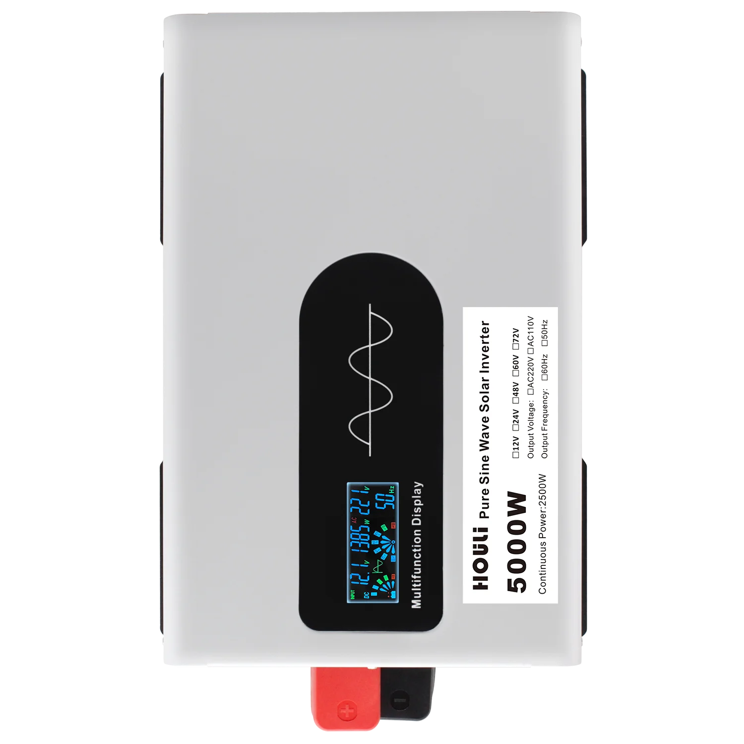 

HOULI 5000W Pure Sine Wave Inverter 12V to 120V with LCD Display for Home Backup and Solar Energy Storage