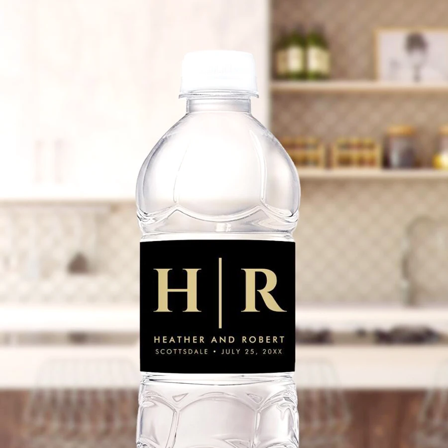 30pcs Custom Water Bottle Label, Wedding Water Bottle Labels, Personalized Water Bottle Labels, Adhesive Labels for Water Bottle