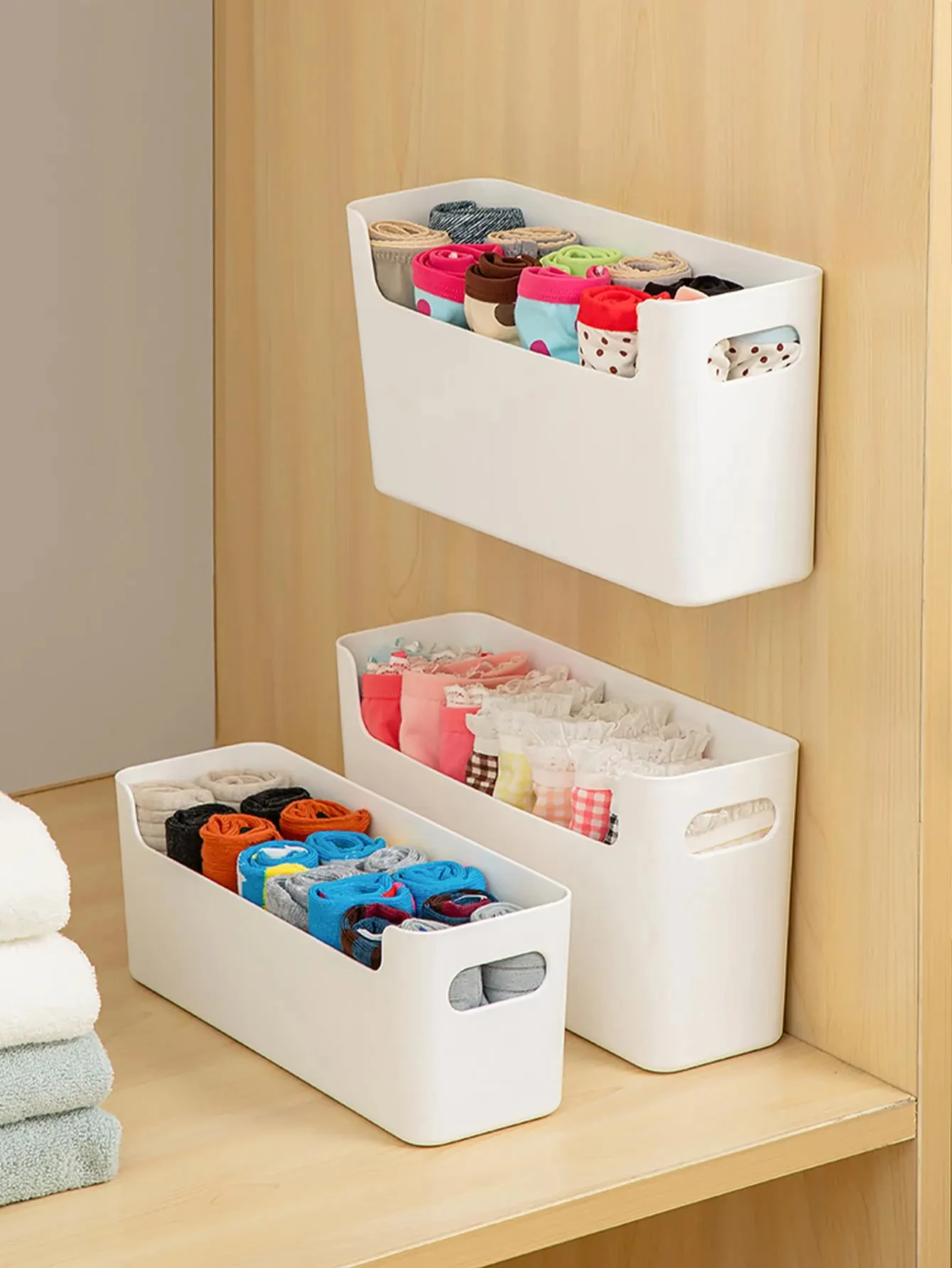 Multi Functional Wall Mounted Kitchen Storage Box Bathroom Storage Basket Cosmetics Sorting Box Living Room Other Miscellaneous