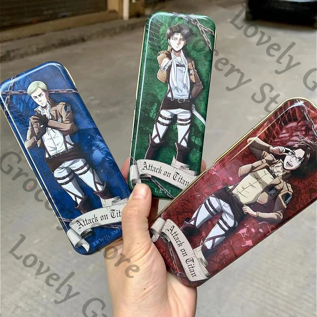 

Anime Erwin Smith Shingeki No Kyojin Hange Zoe Attack on Titan Cosplay Writing Case Prop Accessory Pencil-box Ornament Fans Gift