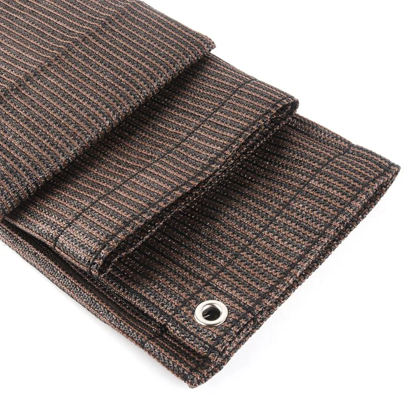 Thick Outdoor Camping Tent Anti-UV Coffee Brown Sun Shade Net Privacy Screen Garden Fence Netting Canopy Sun Sails for Balcony