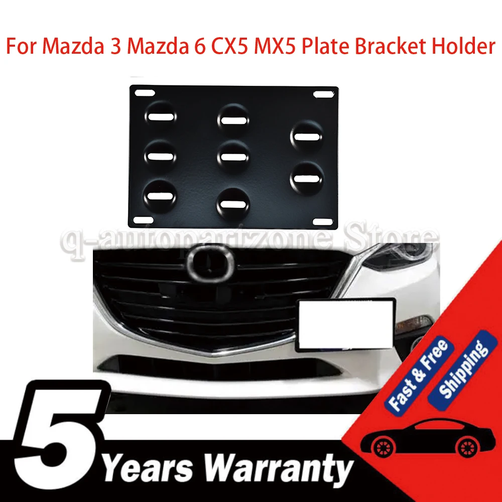 

For Mazda 3 Mazda 6 Accessories Bumper Tow Hook License Plate Holder Compatible For BMW For VW Toyota Subaru Models