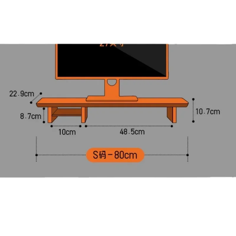 Multi-functional Storage Rack for Computer Monitor High-Grade Walnut Elevated Desktop Office Laptop Desk