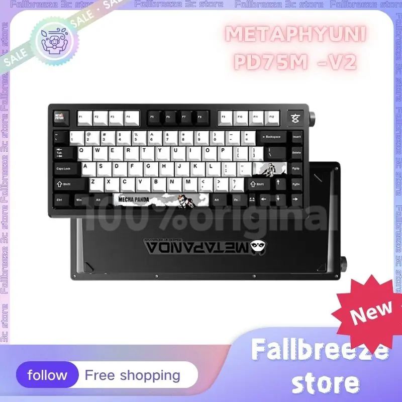 

METAPHYUNI PD75M -V2 Pro Mechanical Keyboard 3mode 80keys 2.4G/USB/Bluetooth Wireless Keyboard Hot Swap RGB Gaming Keyboards