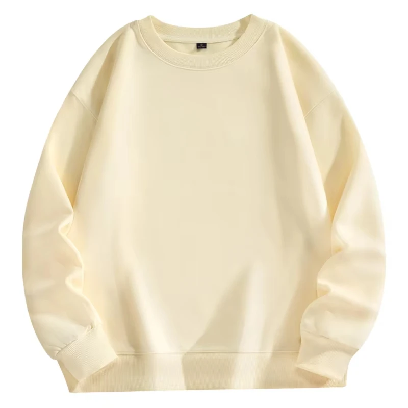 Trendiger Vielseitiger Pullover für Herren Einfarbig Herbst und Winter Bestseller Schlicht und Bequem Unisex Rundhals-Sweatshirt – Detail 6