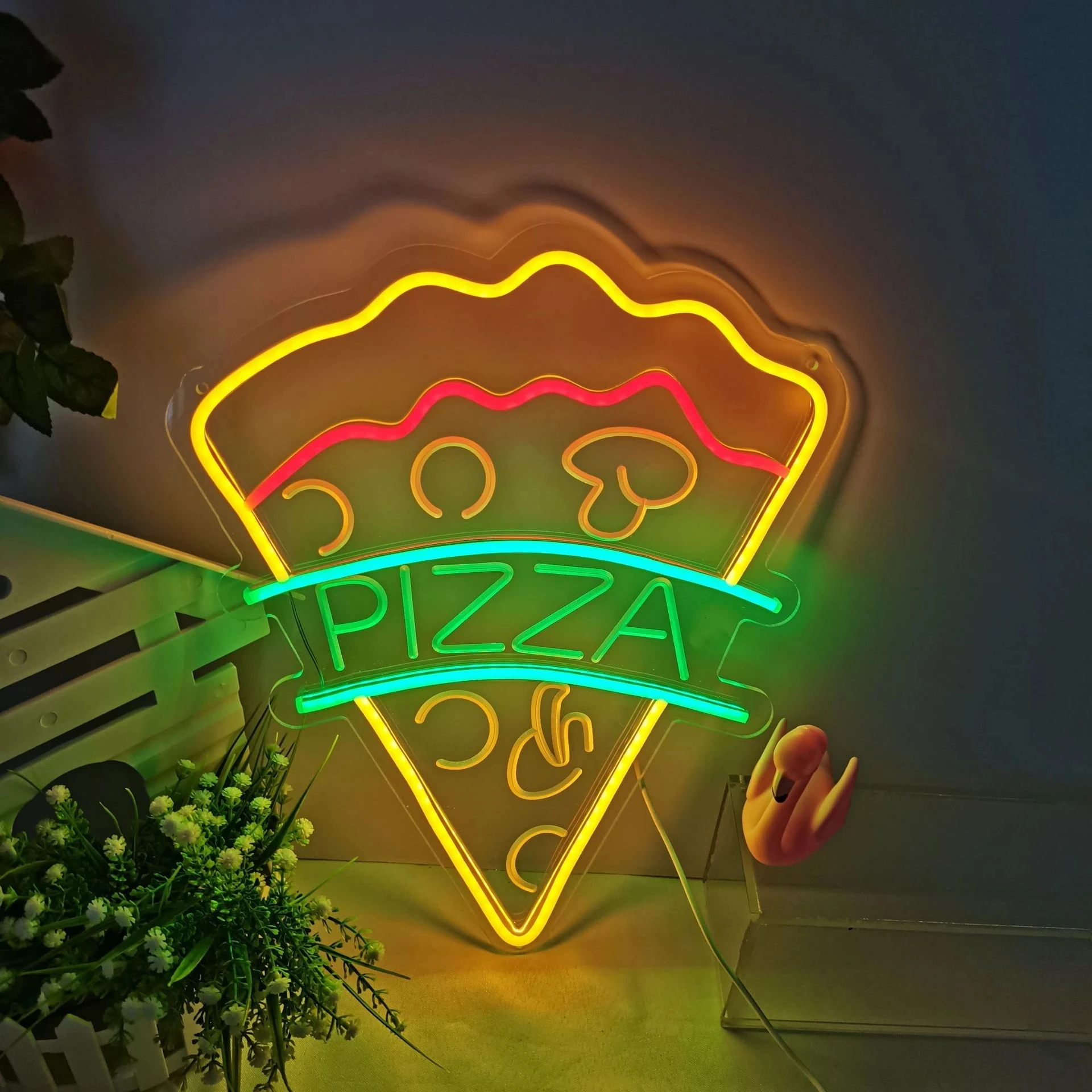 Hamburger Neon Sign LED Night Light para Resraurant Publicidade Neon Night Light para Home Bar Beer Window Shop Decoração do quarto