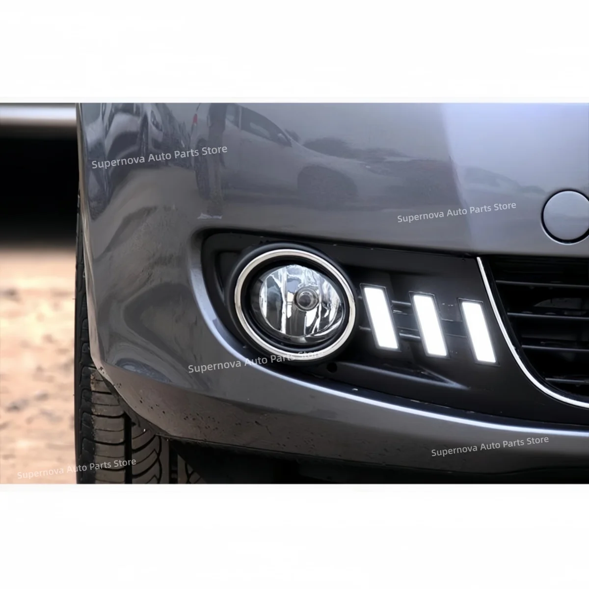 For Volkswagen Golf 6 2010-2012 Daytime running light Modification LED Flowing water Turn signal Three colors Decorative lights