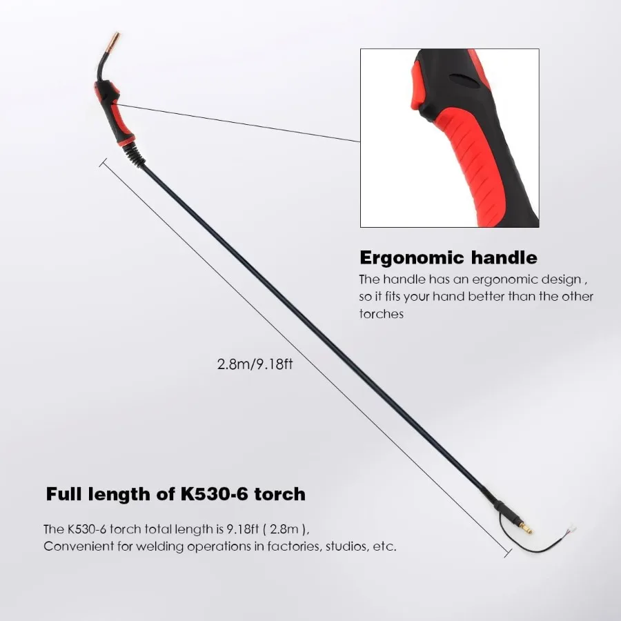 MIG Welding Gun K5306 Magnum Torch Stinger 100Amp 10ft Replacement for Lincoln Magnum 100L K5306 SP Power MIG 140T 180TEasyCore