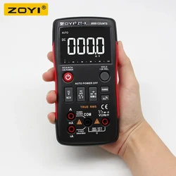 ZOYI ZT-X 9999 Digital Multimeter ac dc voltmeter true rms auto range multimeter with NCV DATA HOLD LCD backlight display