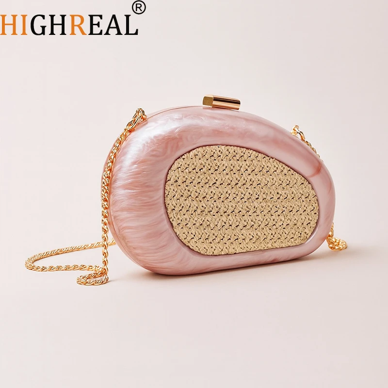 

Fashion Coffee Evening Clutch Bag Purse Acrylic Crossbody Messenger Clutch Bag Women Prom Day Shoulder Purse