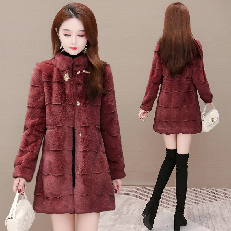 2024 New Women Winter Thick Loose Warm Outwear Plush Hooded Jacket Female Women Mink Velvet Luxury Natural Real Mink Fur Coats