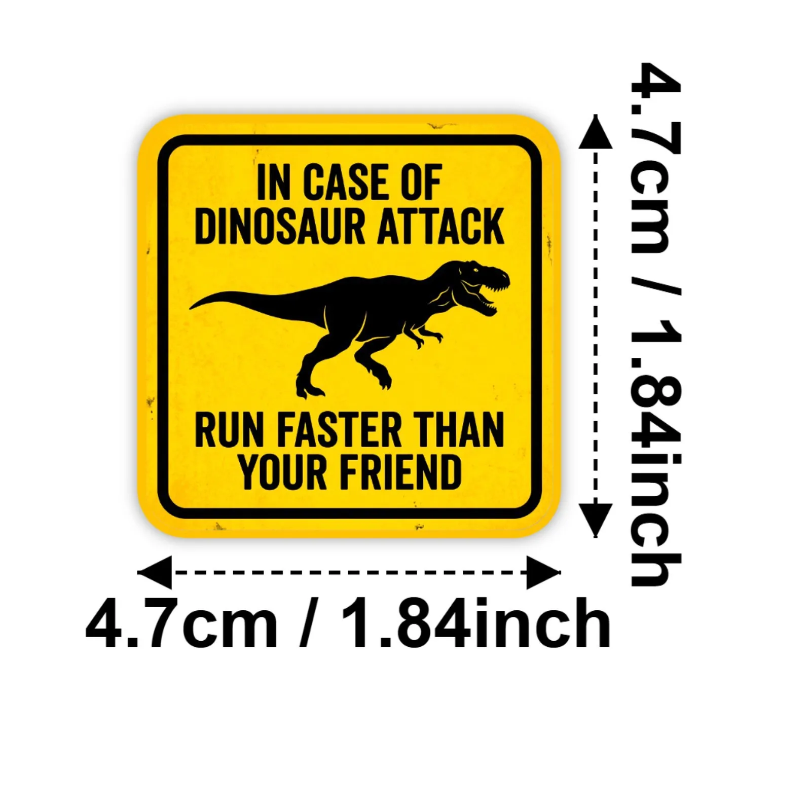 T-Rex Stickers Reusable Dinosaur Stickers Dinosaur Warning Vintage Jurassic Stickers For Computer Motorcycle