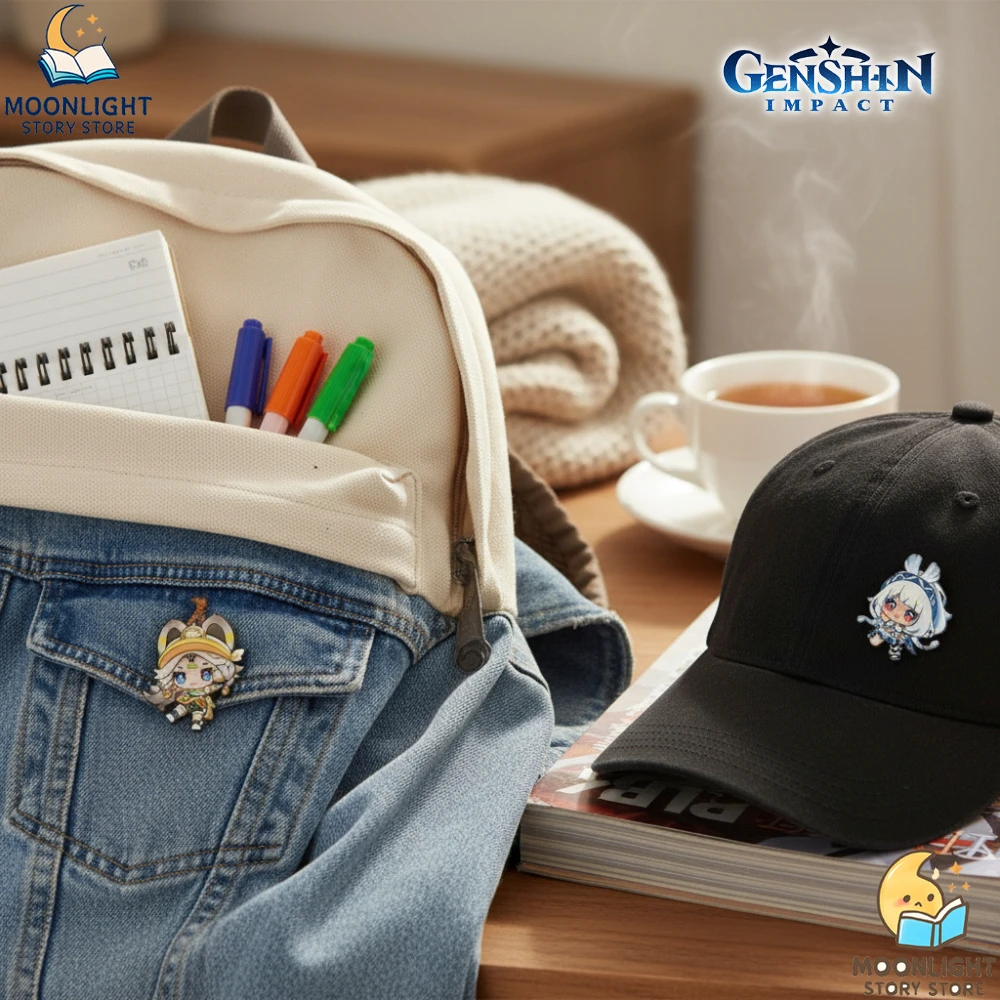 جديد Genshin تأثير بروش لعبة الملحقات Kachina Kinichi Malani طالب مقلمة حقيبة مدرسية شارة الحلي هدية لمحبي