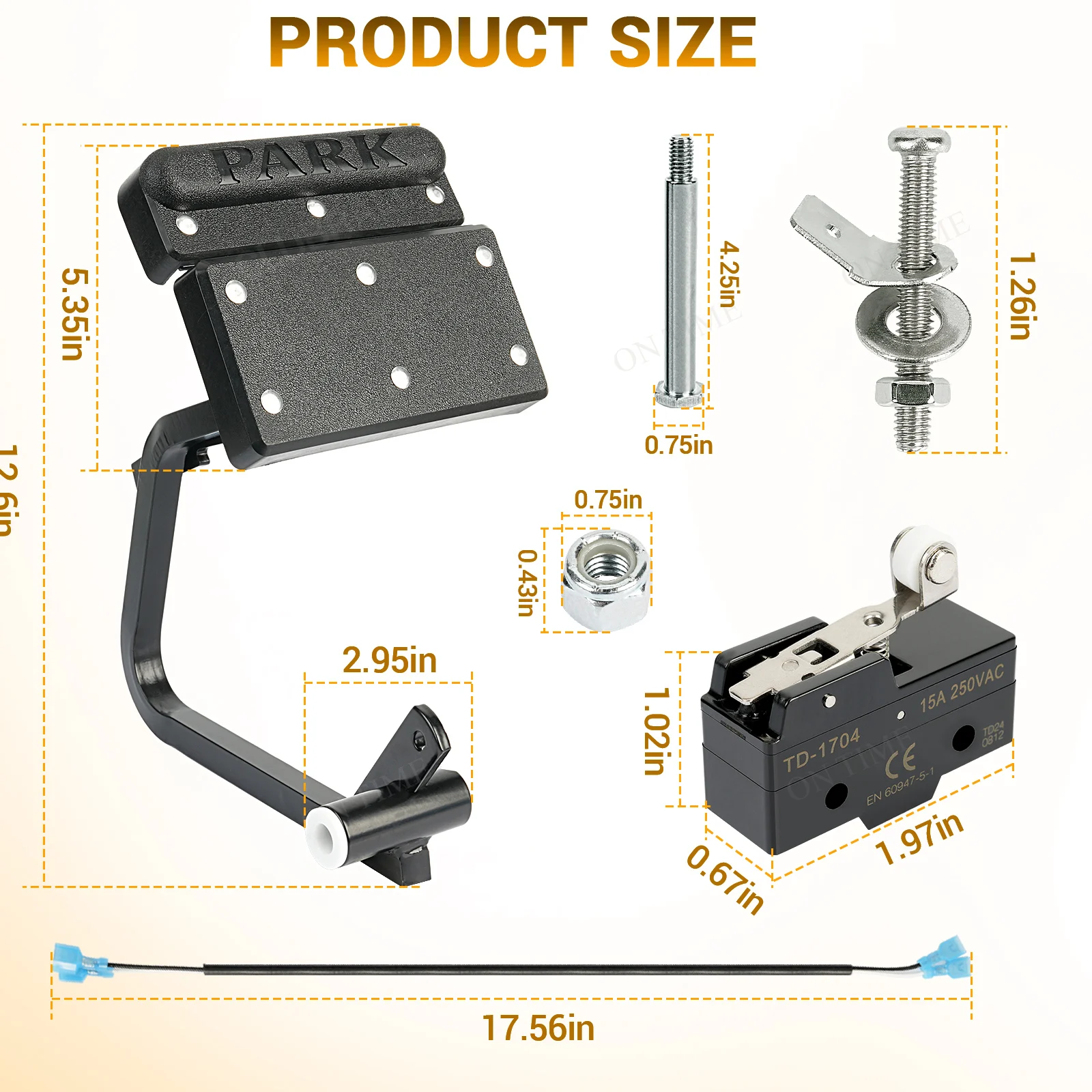 Golf Cart Brake Pedal For EZGO Gas & Electric & Medalist & TXT 1994-up Model 70690-G01 70690G01