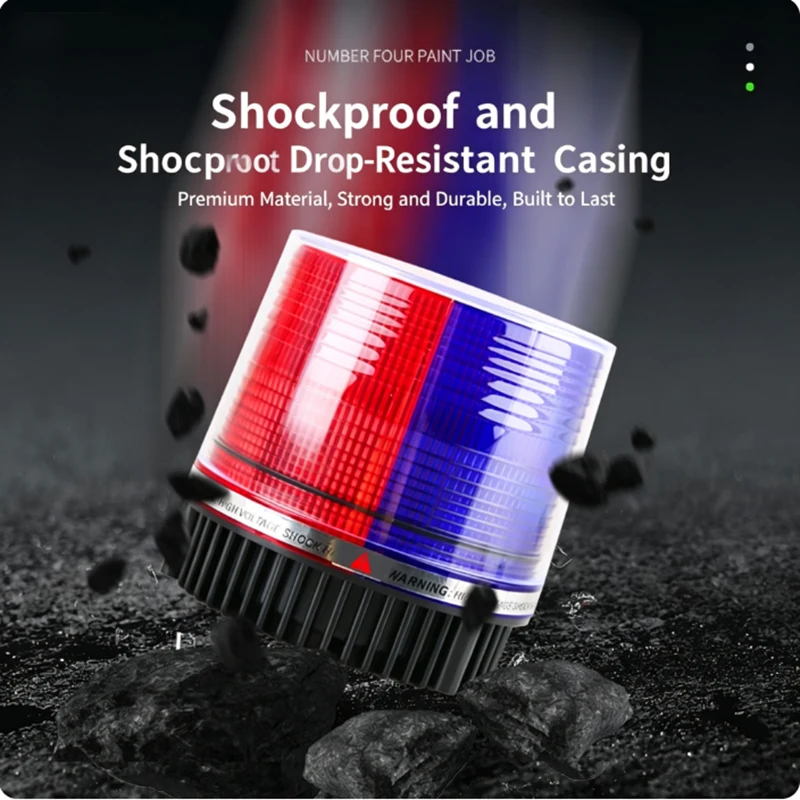 Wireless Charging Portable Warning Light Magnetic Ceiling Lamp LED Traffic Blue Yellow Red Flashing Signal Strobe Light