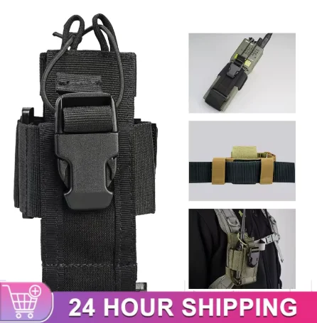 

Adjustable Tactical Radio Holder Bag Molle Two Way Radio Holster Pouch Holder Oxford cloth Duty Storage Case Walkie