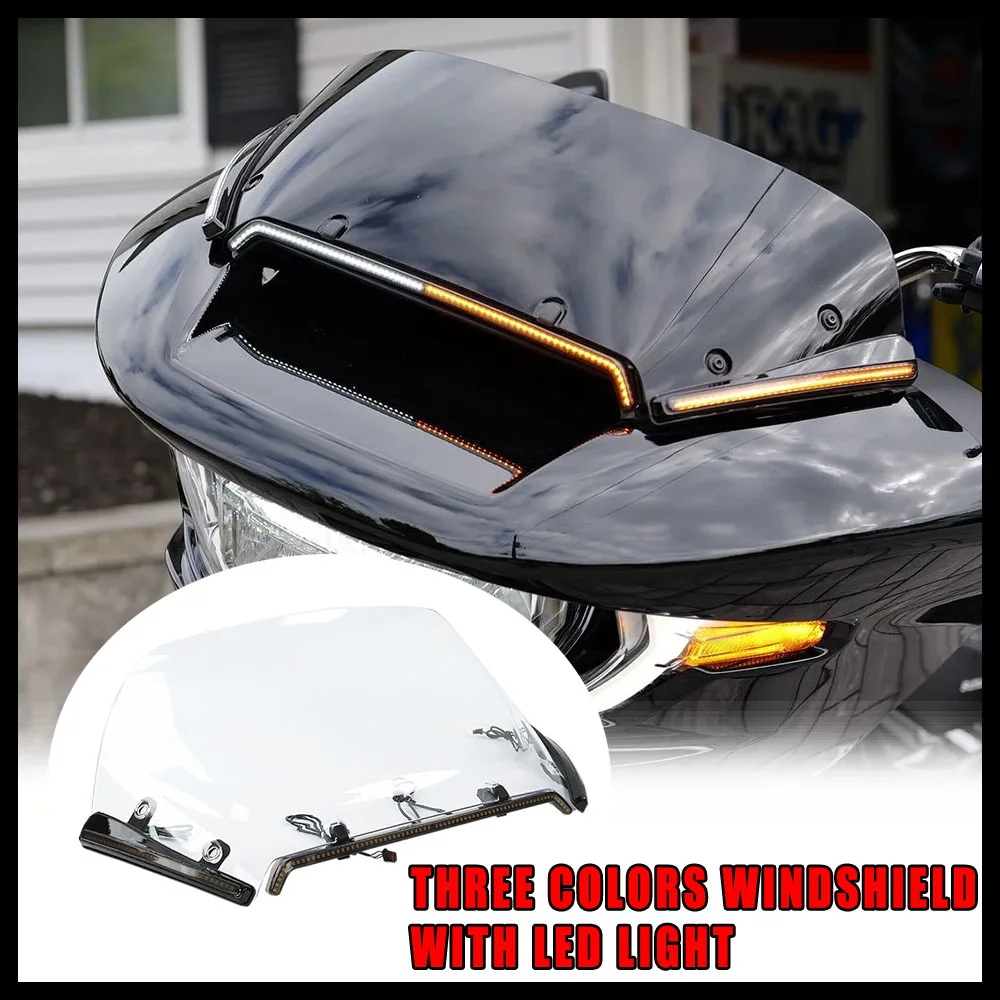 Windshield Paired With A Complete Set Of LED FOR Harley 2023 2024 TOURING CVO 121 117 Road Glide ST FLTRXSE FLTRX FLTRXSTSE Moto