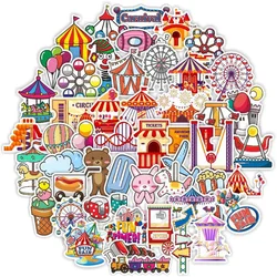 10/30/50pcs Cartoon Amusement Park Sticker Waterproof Skateboard Motorcycle Guitar Luggage Laptop Bicycle Sticker Kids Toys