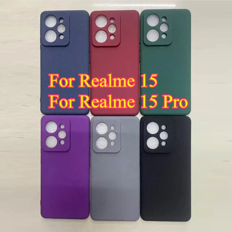 Voor Realme 15 Pro Ultra Dunne Zandsteen Matte TPU Case Voor Realme 15 15Pro 14 Pro Plus Zachte Siliconen schokbestendige Bescherming Cover