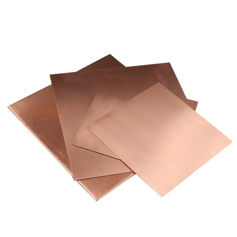 T2 Copper Sheet Plate Thick 0.3mm 0.5mm 0.6mm 0.8mm 1mm 1.2mm 1.5mm 2mm 2.5mm 3mm 4mm 5mm 6mm Pure Copper plate Customized