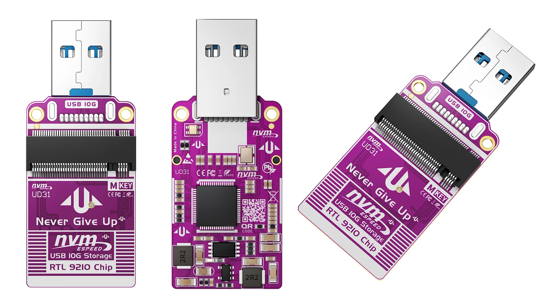JEYI M.2 NVMe/SATA to USB Type-C Female Adapter Board(10Gbps)High-Speed PCB Bare Board for External SSD DIY & Custom Enclosures - Image 5