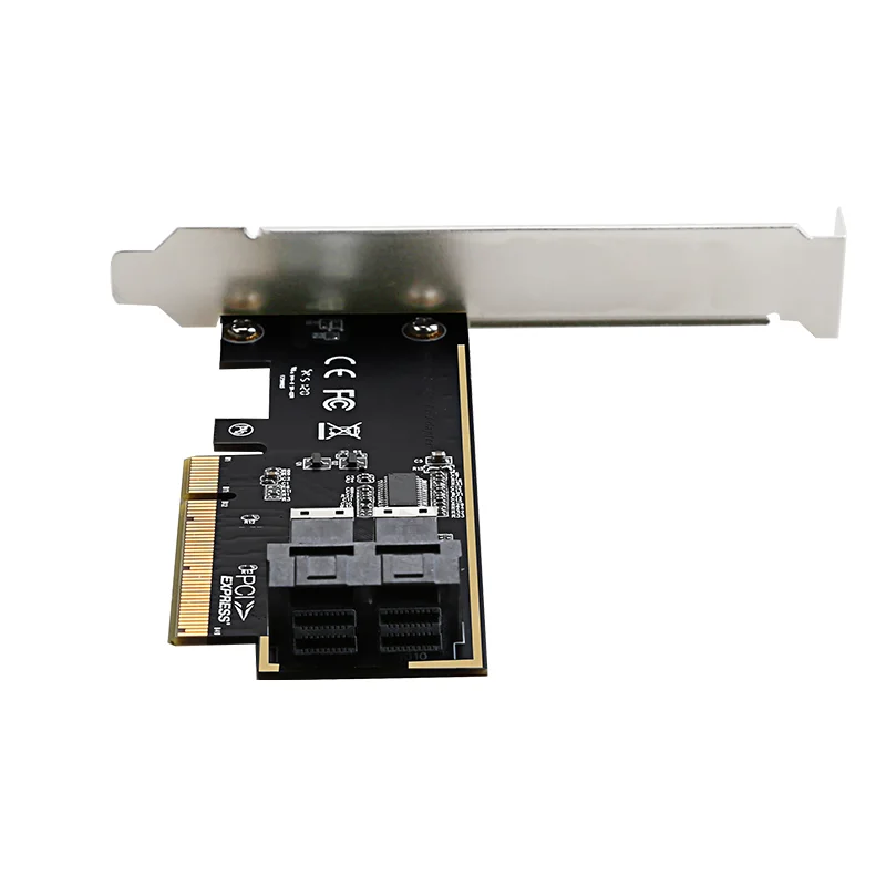 PCIE 8X To 2 Ports U.2 SFF-8643 Dual NVMe Ssd Pci-e X8 Converter Card Sff8643 U2 Adapter