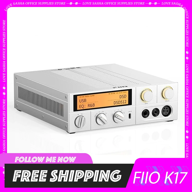 Fiio K17 Dsd Decoding Desktop All-In-One Headphone Power Amplifier Hifi Hi-Res Decoder Ak4191+Ak4499ex*2 Dac Chips Music Custom