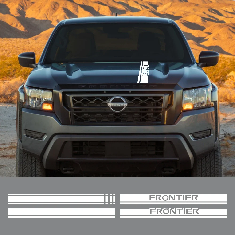 لاقط هود ملصق لنيسان فرونتير NP300 D40 D22 شاحنة الفينيل المشارب ديكور غطاء سيارة نمط ملصق مائي ضبط السيارات اكسسوارات #2