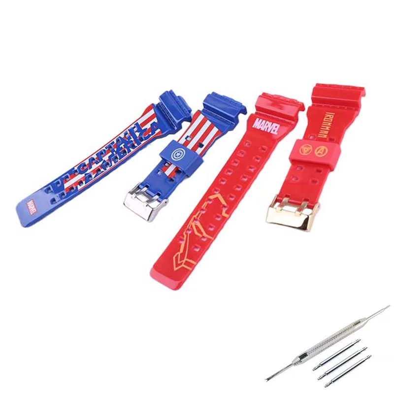 Men\'s 16mm resin watch strap compatible for Casio GA GD110 120 140 150 700 GAX GLS100 bright watch band women\'s rubber wristband
