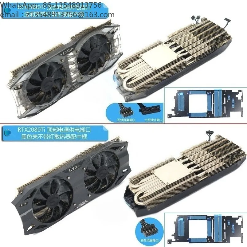 6 Heat Pipe Modified GPU Cooler with Backplate Fit Reference RTX2080 RTX2080S RTX2080Ti Graphics Card