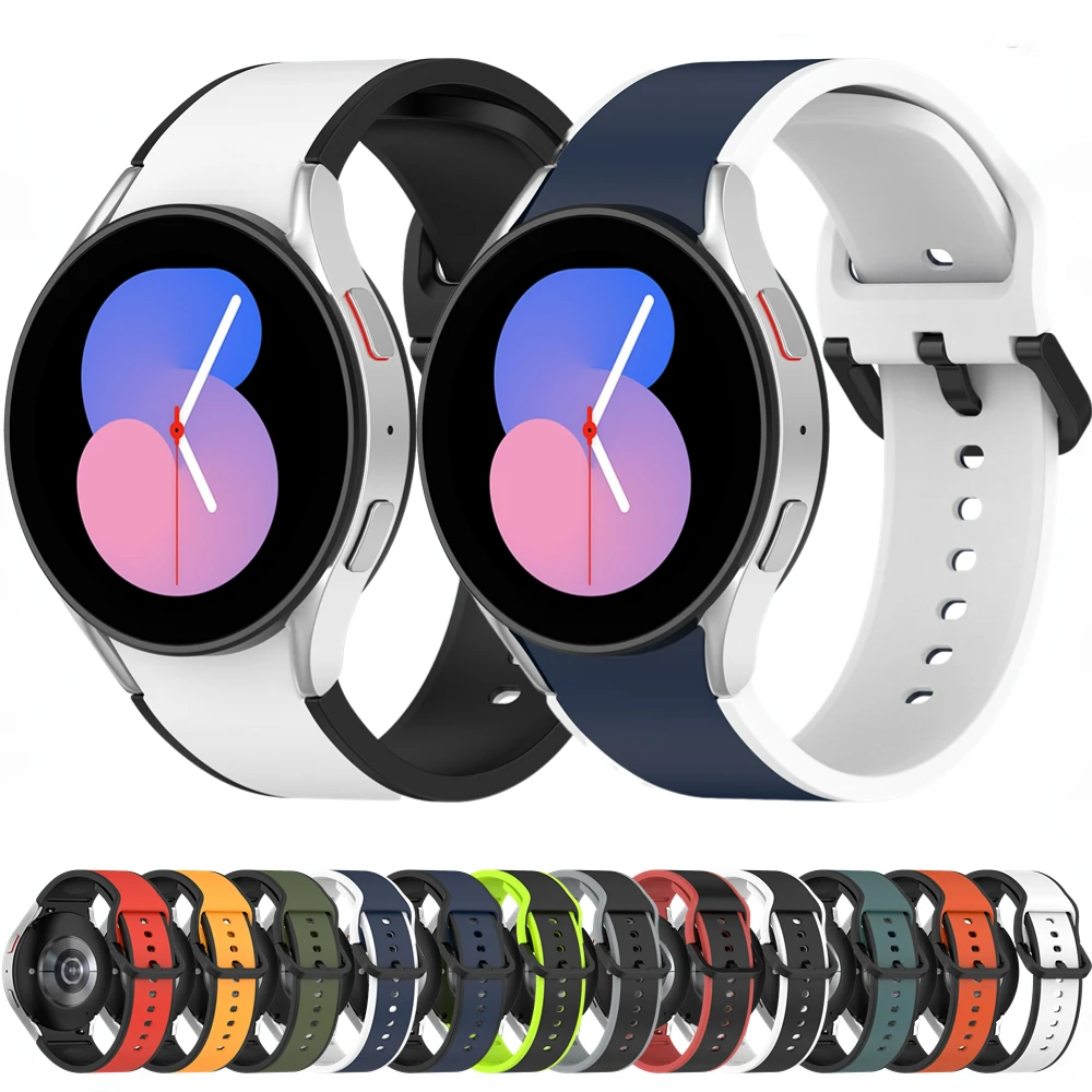 Sports Silicone Strap for Samsung Galaxy Watch, Pulseira para Watch 5 Pro Belt, Bracelet Belt, 6, 5, 4, 40mm, 44mm, 6 Classic, 47mm, 43mm, 46 milímetros