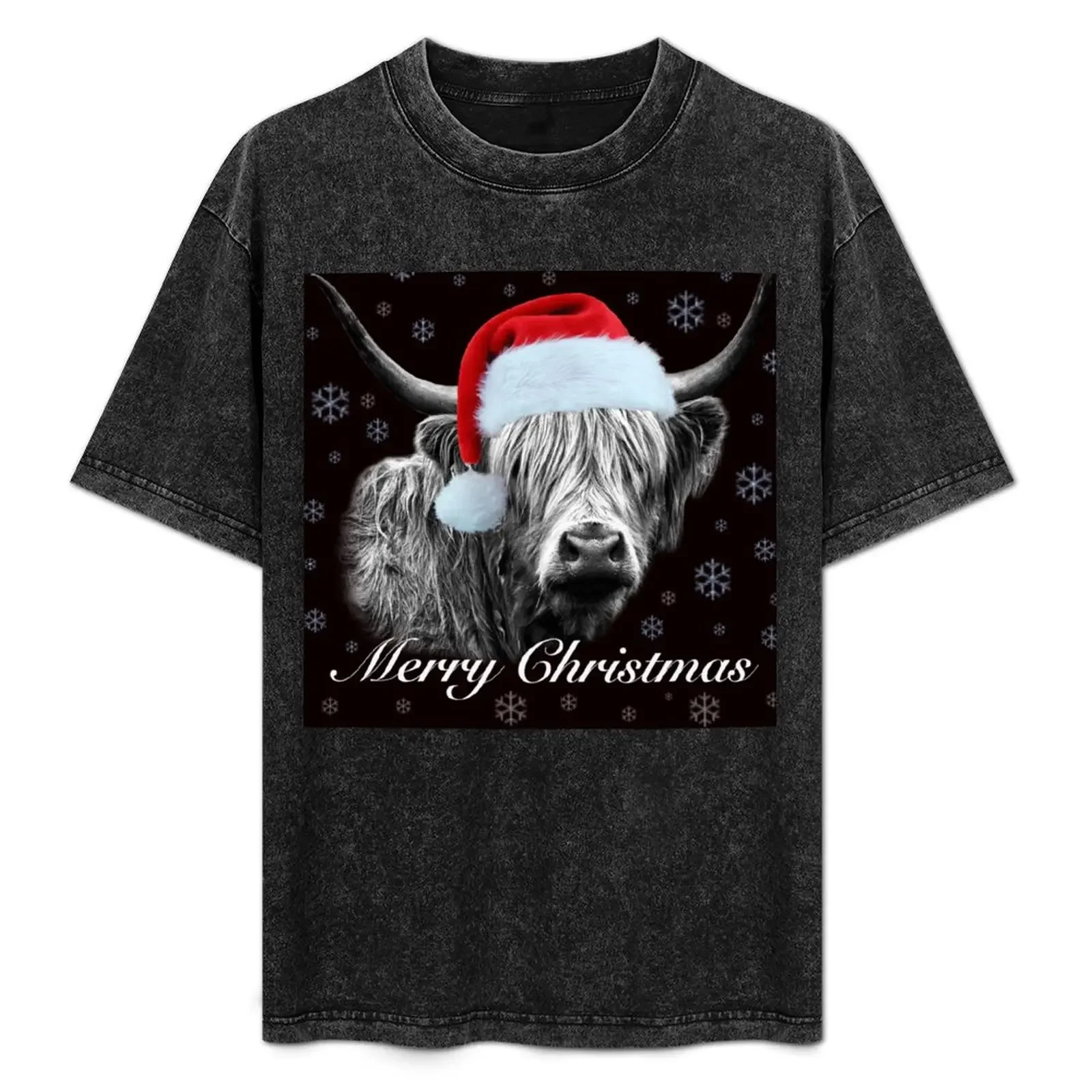 

Christmas Highland Cow T-Shirt anime t shirts cheap stuff luxury t-shirt mens white t shirts