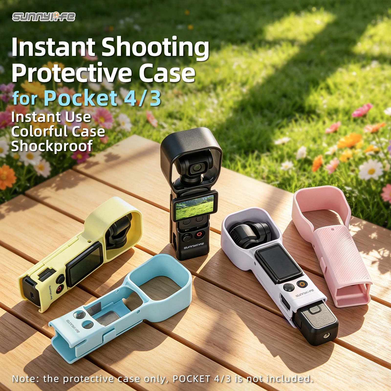 Sunnylife Colour Anti-fall Lens Protective Case for DJI Osmo Pocket 4 3 Shooting Second shot Protective Shell Camera Accessories