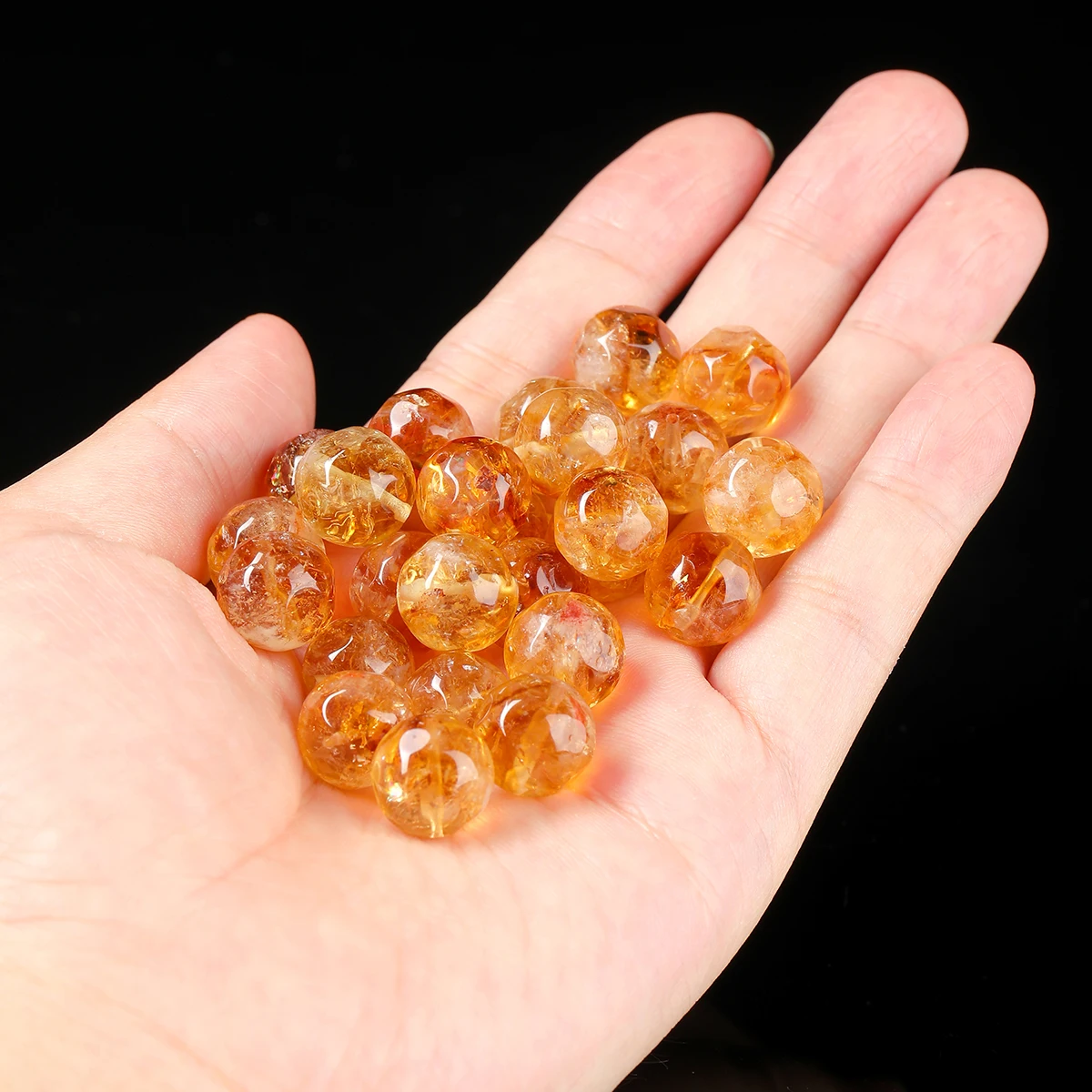 12 MM Natural Stone Golden Citrine Crystal Pineapple Bead Single For Jewelry Making DIY Bracelet Necklace Accessories Wholesale