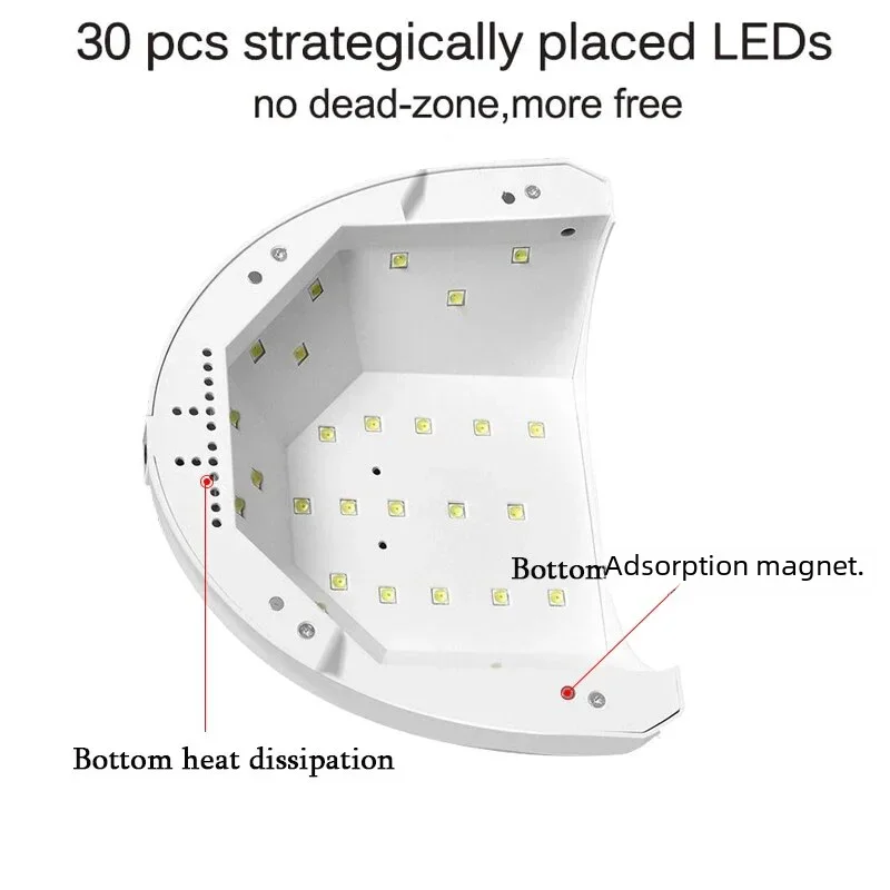 Лампа УФ/Led для сушки гель-лака для ногтей, 30 светодиодов