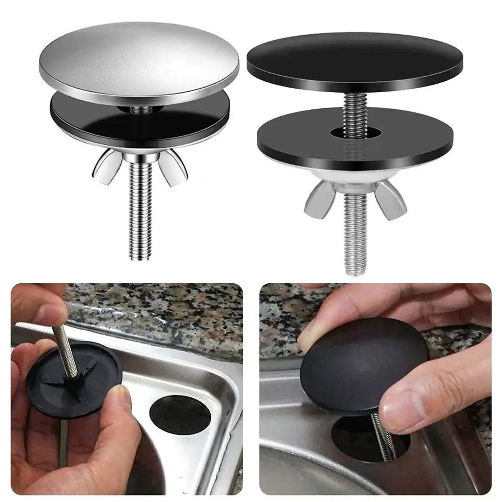 Stainless Steel Metal Sink Hole Cover Kitchen Faucet Hole Cover Tap Hole Blanking-Plug Stopper Basin Cover