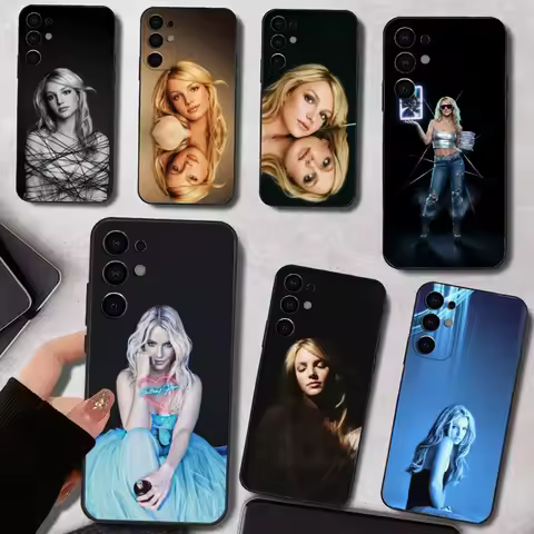 Singer B-Britney S-Spears Phone Case For Samsung S25,S24,S21,S22,S23,S30,Ultra,S20,Plus,Fe,Lite,Note,10,9,5G Black Cover