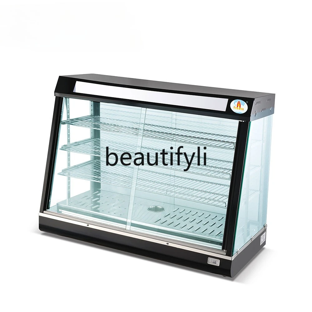 

Hotel buffet thermal insulation display cabinet food dessert display cabinet with light box catering equipment
