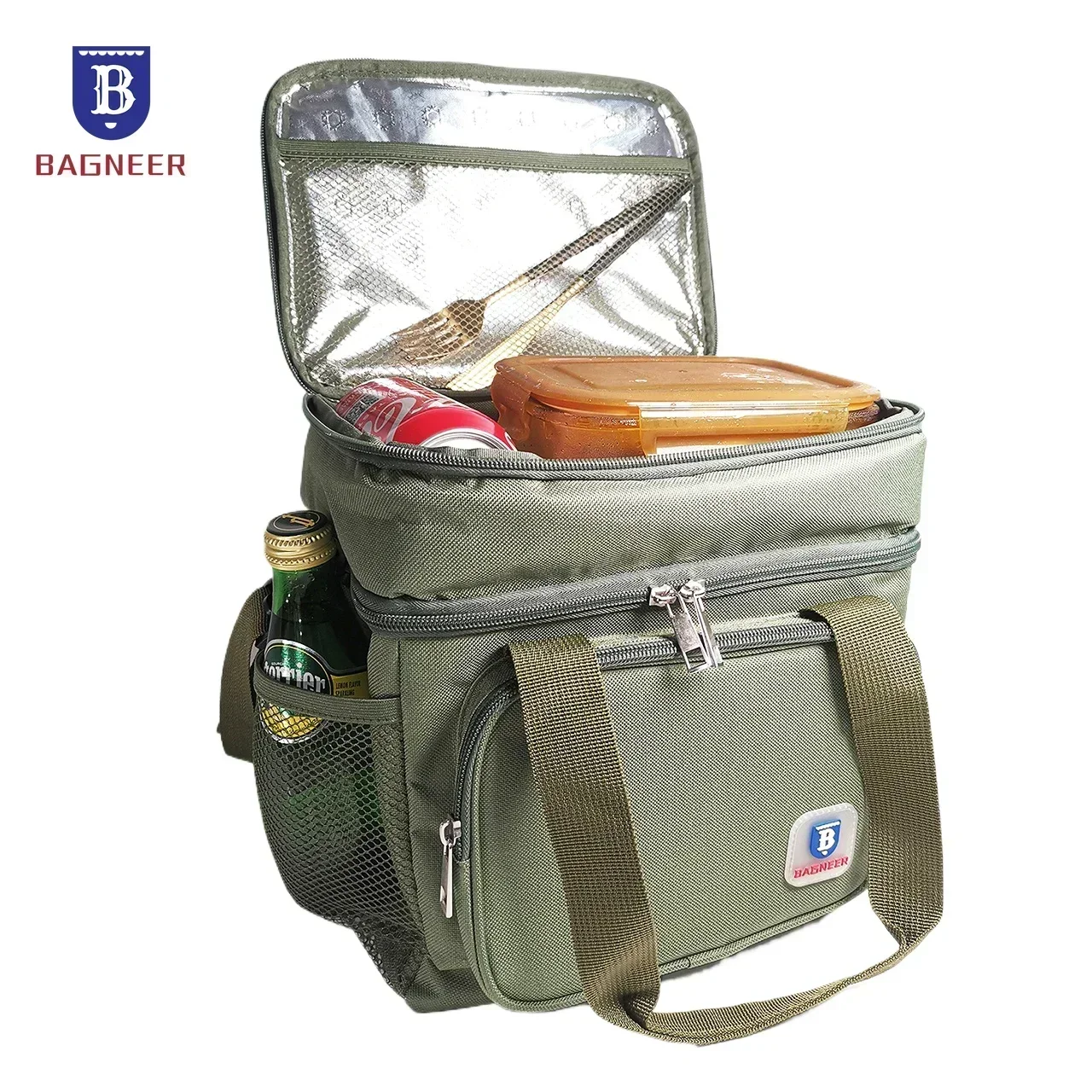 Portable Thermal Lunch Bag Picnic Food Cooler Bags Insulated Case Durable Waterproof Office Lunchbag Shoulder Strap Cooling Box