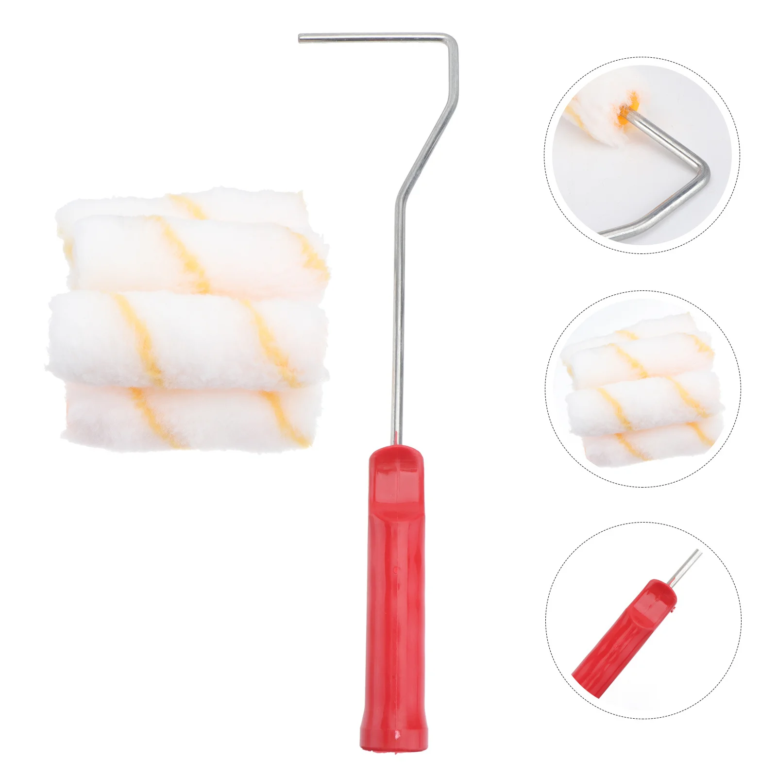 

10pcs 4 Inch Paint Roller Cover Washable Reusable Lint Free Shed Resistant For All Paints Stains Wall Ceiling Diy Painting Tools