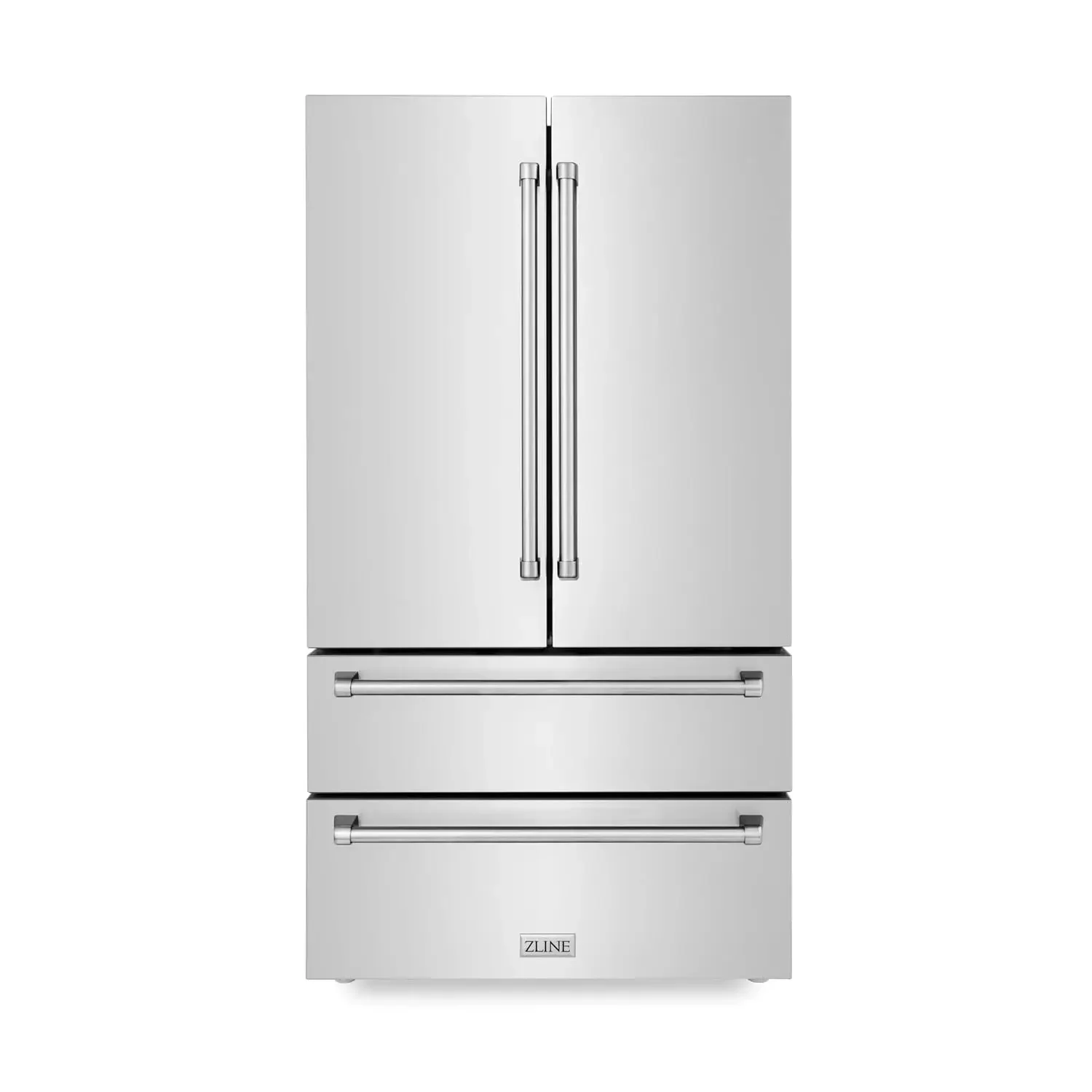 ZLINE RFM 36 36 inch 22.5 cu ft Counter Depth French Door Refrigerator with Ice Maker Fingerprint Resistant Stainless Steel