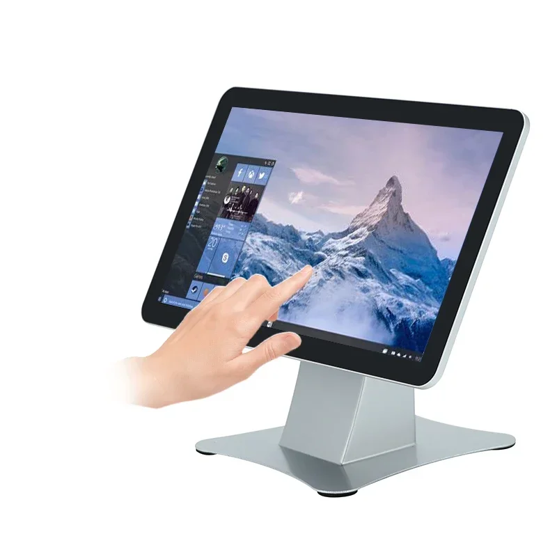 15 بوصة Win10 Linux OS Fanless شاشة تعمل باللمس مدمجة بدون مروحة كمبيوتر لوحي صناعي