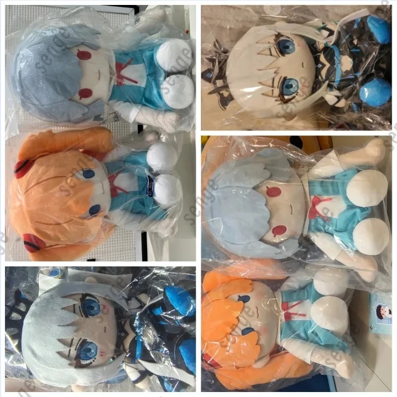 

[Genuine stock] Bandai EVA Asuka & Ayanami Rei school uniform large doll pair sitting plush pillow Morgan Queen shape Q version
