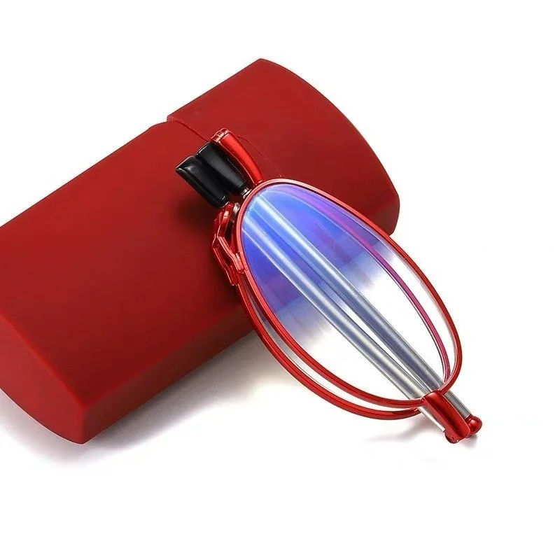 10pcs Portable Foldable HD Presbyopia Glasses Ultra Light Unisex Stretch Leg Fashion Presbyopia Glasses