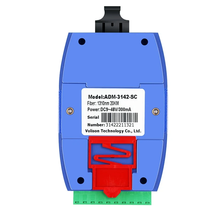 Transceptor de fibra óptica ADM-3142-SC1 bidireccional, transceptor óptico RS232 485 a RS-485 de fibra óptica, 2 vías, ADM-3142-SC1