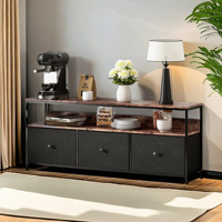 Lazyspace Sideboard,Multi purpose Storage Cabinet With PU Fabric Drawer,Desktop E1 Particleboard,with LED,for Living Room TV