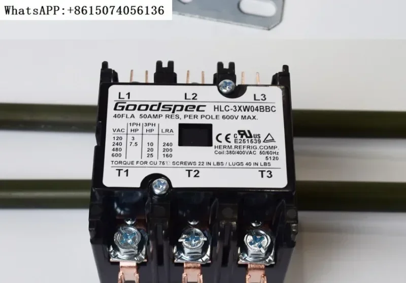 

H-LC-3XW04BBC Напряжение катушки контактора кондиционера 380 В переменного тока 40 А Трехфазный трехполюсный контактор переменного тока