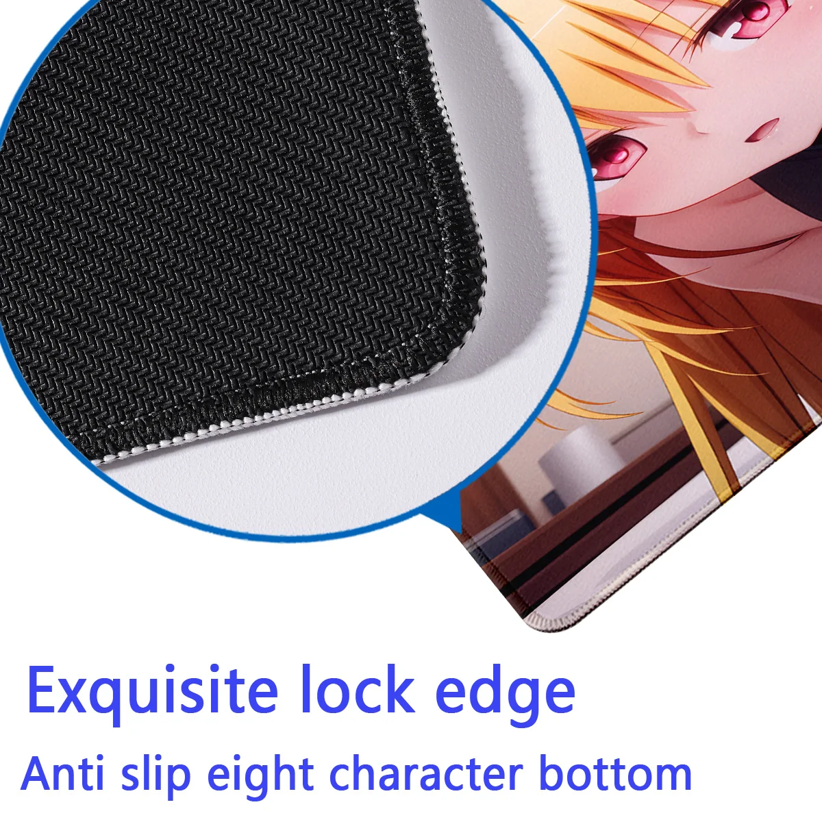 Kawaii Anime Meisje om ru Konjiki geen Yami Antislip muismat Kantoor Grote muismat Leuke Muis Mat HD Print Bureau Mat PremiumPad