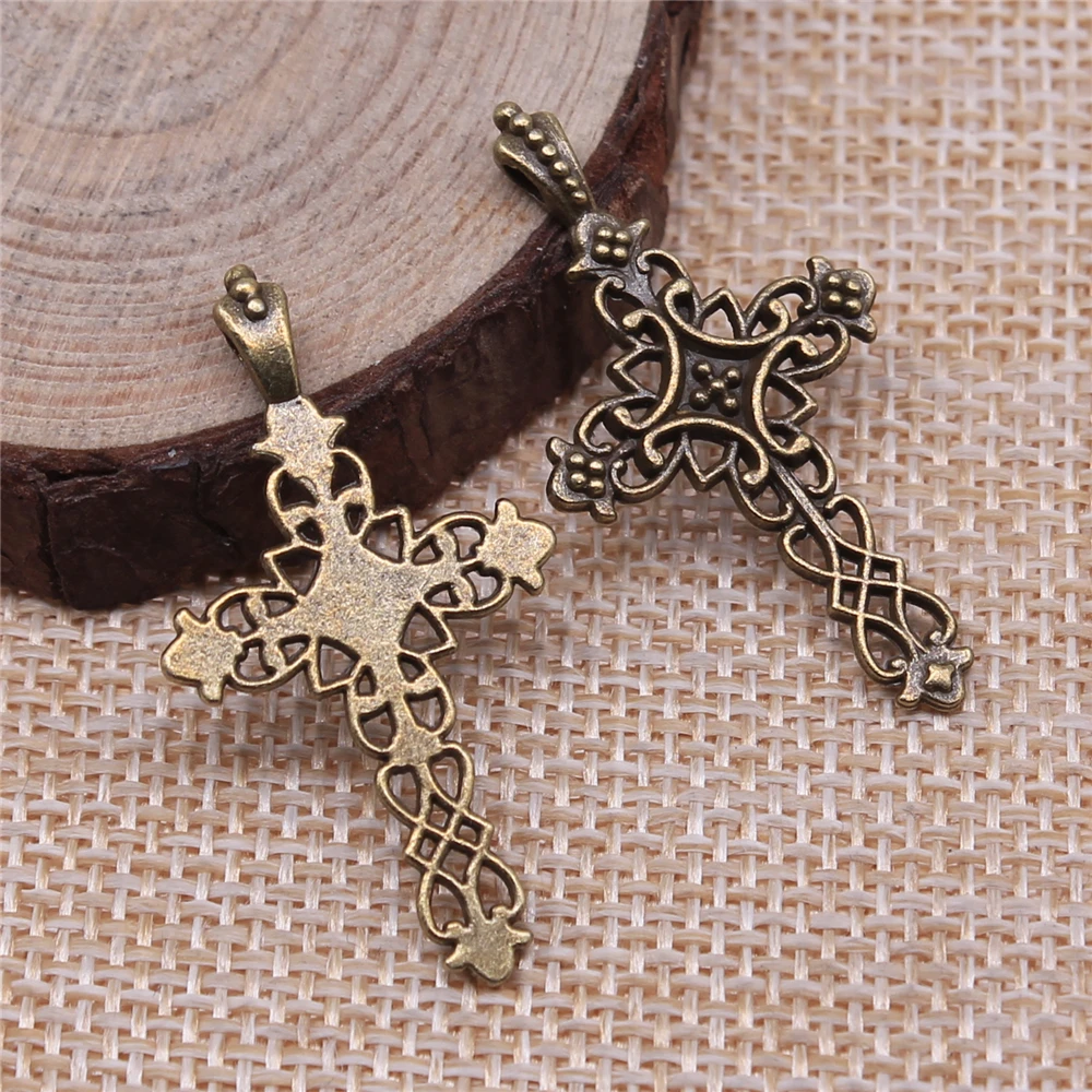 WYSIWYG 10pcs 38x20mm Cross Charms For Jewelry Making Sideways Cross Charm Sideways Cross Pendants